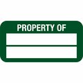 Lustre-Cal VOID Label PROPERTY OF Green 1.50in x 0.75in  2 Blank # Pads, 100PK 253774Vo2G0000